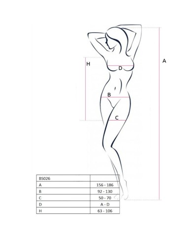 PASSION - FEMME BS026 BODYSTOCKING STYLE ROBE NOIR TAILLE UNIQUE