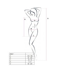 PASSION - FEMME BS027 BODYSTOCKING STYLE ROBE NOIR TAILLE UNIQUE