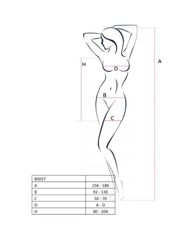 PASSION - FEMME BS027 BODYSTOCKING BLANC STYLE ROBE TAILLE UNIQUE