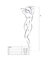 PASSION - FEMME BS032 BODYSTOCKING ROUGE TAILLE UNIQUE