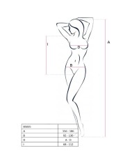 PASSION - FEMME BS035 BODYSTOCKING BLANC TAILLE UNIQUE