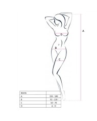 PASSION - FEMME BS045 BODYSTOCKING NOIR TAILLE UNIQUE