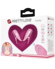 PRETTY LOVE - PINCES À TÉTONS CAILEY 10 VIBRATIONS TÉLÉCOMMANDE ROSE PRETTY LOVE - PINCES À TÉTONS CAILEY 10 VIBRATIONS TÉLÉCOMMANDE ROSE