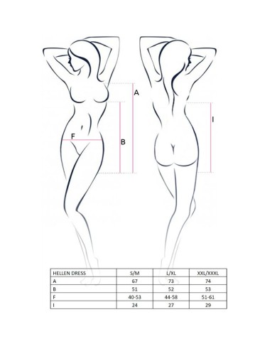 PASSION - FEMME HELLEN ROBE ET STRING TAILLE S/M