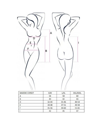 PASSION - FEMME MADDIE CORSET NOIR TAILLE S/M