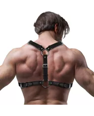 FETISH SUBMISSIVE ATTITUDE - HARNAIS DE POITRINE EN ÉCO-CUIR AVEC DOUBLE SUPPORT ET CLOUS POUR HOMMES FETISH SUBMISSIVE ATTITUDE - HARNAIS DE POITRINE EN ÉCO-CUIR AVEC DOUBLE SUPPORT ET CLOUS POUR HOMMES