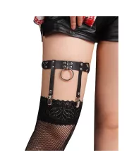 SUBBLIME - 953744 JARRETELLE PUNK EN CUIR AJUSTABLE NOIR TAILLE UNIQUE