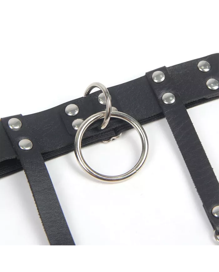 SUBBLIME - 953744 JARRETELLE PUNK EN CUIR AJUSTABLE NOIR TAILLE UNIQUE