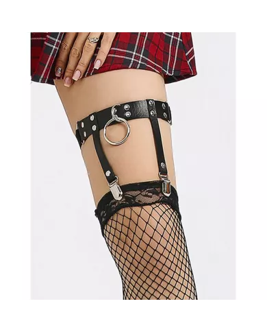 SUBBLIME - 953744 JARRETELLE PUNK EN CUIR AJUSTABLE NOIR TAILLE UNIQUE SUBBLIME - 953744 JARRETELLE PUNK EN CUIR AJUSTABLE NOIR TAILLE UNIQUE