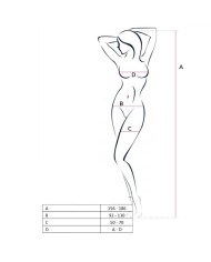 PASSION - FEMME BS057 BODYSTOCKING BLANC TAILLE UNIQUE