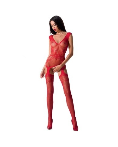 PASSION - FEMME BS062 BODYSTOCKING ROUGE TAILLE UNIQUE