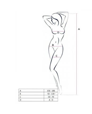 PASSION - FEMME BS049 BODYSTOCKING ROUGE TAILLE UNIQUE