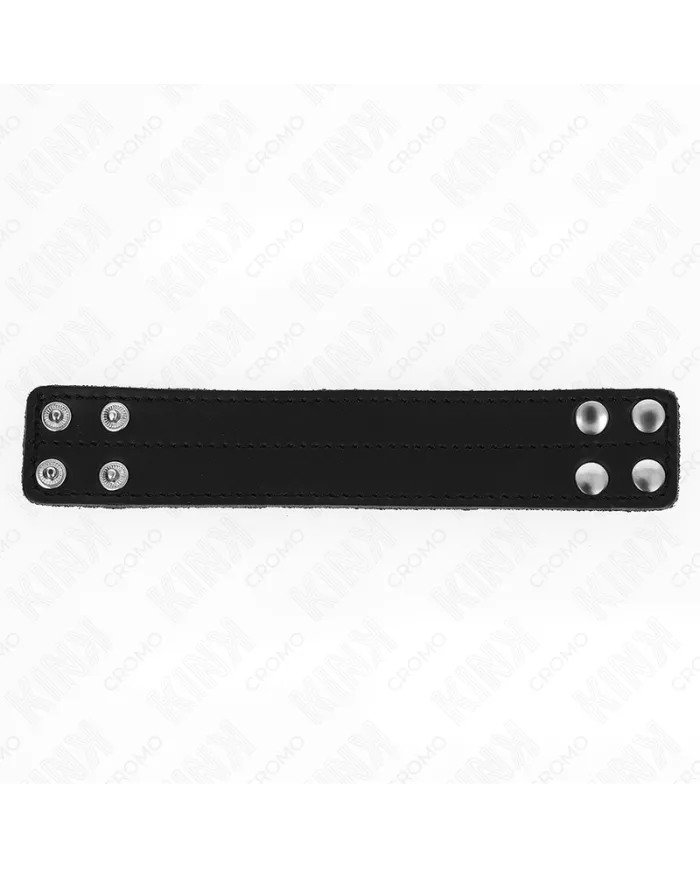 KINK - ANNEAU PÉNIS EN CUIR AVEC FERMETURE À PRESSION 18,5 X 3,3 CM