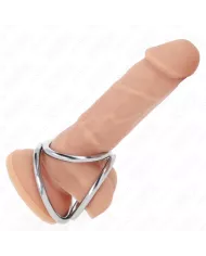 KINK - ANNEAU PÉNIS EN MÉTAL TRIPLE CHROME 3,2 CM À 4,5 CM