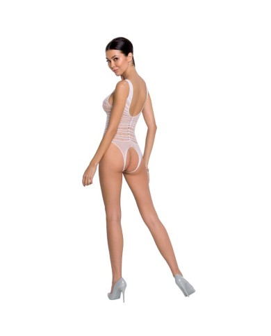 PASSION - FEMME BS086 BODYSTOCKING BLANC TAILLE UNIQUE