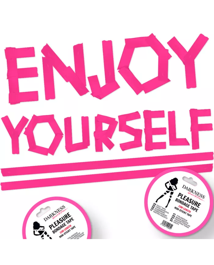 DARKNESS - RUBAN DE BONDAGE ROSE NON COLLANT 15 M DARKNESS - RUBAN DE BONDAGE ROSE NON COLLANT 15 M