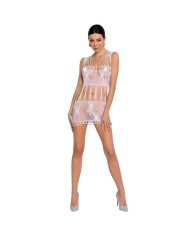 PASSION - FEMME BS090 BODYSTOCKING BLANC TAILLE UNIQUE
