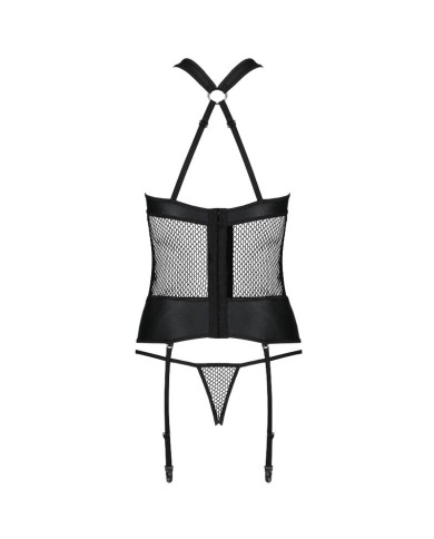 PASSION - AMANDA CORSET EN CUIR ÉCOLOGIQUE S/M
