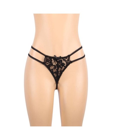 SUBBLIME - SET ENSEMBLE TROIS PIÈCES SOUTIEN-GORGE + PORTE-JARRETELLE + STRING S/M