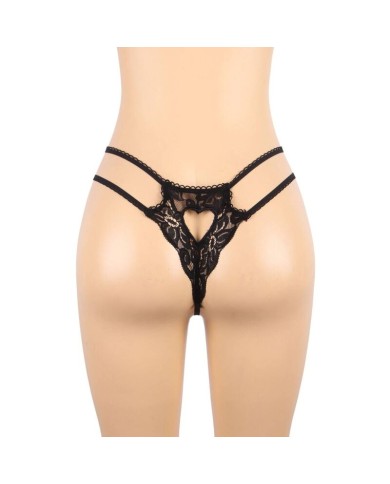 SUBBLIME - SET ENSEMBLE TROIS PIÈCES SOUTIEN-GORGE + PORTE-JARRETELLE + STRING S/M