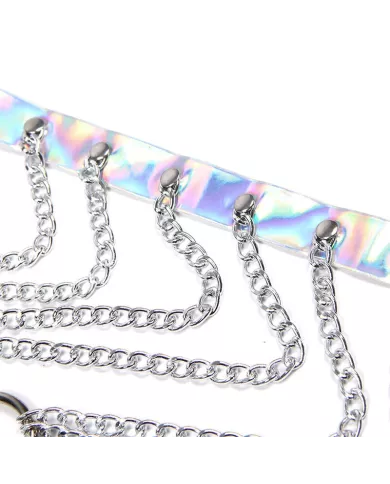 SUBBLIME - 953737 HARNAIS DE POITRINE AVEC ANNEAUX ET CHAÃŽNES ARGENT TAILLE UNIQUE SUBBLIME - 953737 HARNAIS DE POITRINE AVEC ANNEAUX ET CHAÃŽNES ARGENT TAILLE UNIQUE