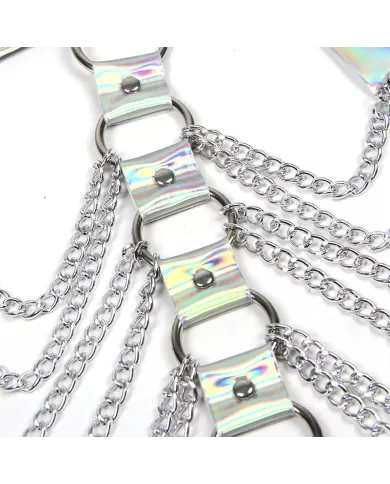 SUBBLIME - 953737 HARNAIS DE POITRINE AVEC ANNEAUX ET CHAÃŽNES ARGENT TAILLE UNIQUE SUBBLIME - 953737 HARNAIS DE POITRINE AVEC ANNEAUX ET CHAÃŽNES ARGENT TAILLE UNIQUE