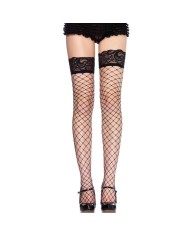LEG AVENUE - BAS RÉSILLE ET DENTELLE NOIRE