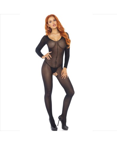 LEG AVENUE - BODYSTOCKING MANCHES LONGUES NOIR