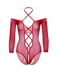 LEG AVENUE - CORPS CROTHLESS AVEC ROUGE BRILLANT