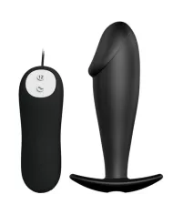 PRETTY LOVE - PLUG ANAL EN SILICONE FORME PÉNIS ET 12 MODES DE VIBRATION NOIR PRETTY LOVE - PLUG ANAL EN SILICONE FORME PÉNIS ET 12 MODES DE VIBRATION NOIR