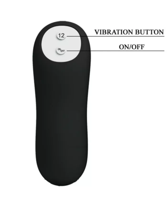 PRETTY LOVE - PLUG ANAL SILICONE EXTRA STIMULATION ET 12 MODES DE VIBRATION NOIR PRETTY LOVE - PLUG ANAL SILICONE EXTRA STIMULATION ET 12 MODES DE VIBRATION NOIR