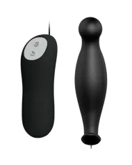 PRETTY LOVE - PLUG ANAL EN SILICONE 12 MODES DE VIBRATION NOIR