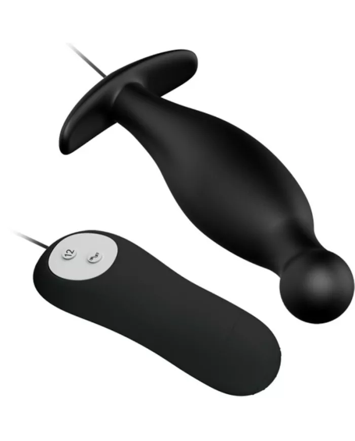 PRETTY LOVE - PLUG ANAL EN SILICONE 12 MODES DE VIBRATION NOIR