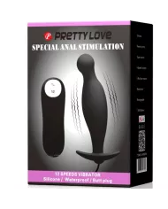PRETTY LOVE - PLUG ANAL EN SILICONE 12 MODES DE VIBRATION NOIR
