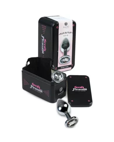 SECRETPLAY - PLUG ANAL TRANSPARENT ALUMINIUM 8 CM