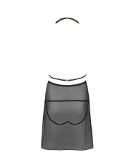 LIVCO CORSETTI FASHION - MALVIAMI LC 90625 CHEMISE + CULOTTE NOIR L/XL