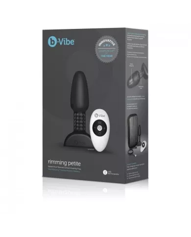 B-VIBE - RIMMING TÉLÉCOMMANDE PLUG ANAL PETITE NOIR