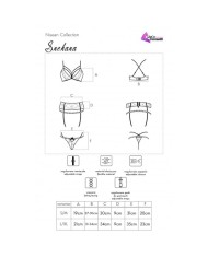 LIVCO CORSETTI FASHION - SNEHANA LC 90443 SOUTIEN-GORGE + JARRETIÈRE + CULOTTE NOIR