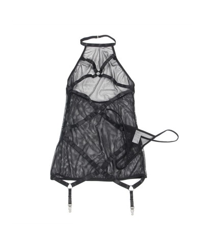 SUBLLIME - ROBE TRANSPARENTE DOS LIQUIDE NOIR S/M