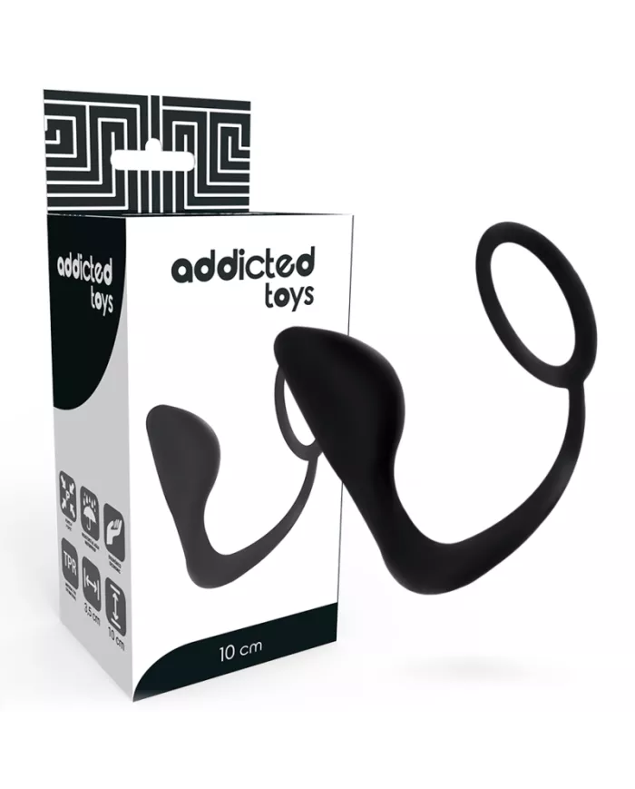 ADDICTED TOYS - PLUG ANAL AVEC ANNEAU PÉNIS NOIR ADDICTED TOYS - PLUG ANAL AVEC ANNEAU PÉNIS NOIR