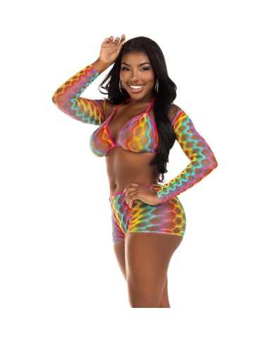 LEG AVENUE - ENSEMBLE DE TROIS PIÈCES MULTICOLORE