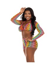 LEG AVENUE - ENSEMBLE DE TROIS PIÈCES MULTICOLORE