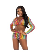LEG AVENUE - ENSEMBLE DE TROIS PIÈCES MULTICOLORE