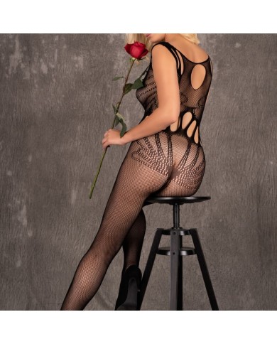LIVCO CORSETTI FASHION - AMAHIL BODYSTOCKING SANS CROTCHLESS NOIR TAILLE UNIQUE