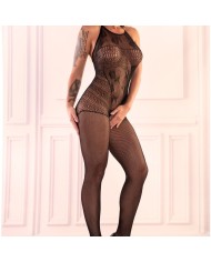 LIVCO CORSETTI FASHION - MAERI LC 17341 BODYSTOCKING SANS CROTCHLES NOIR TAILLE UNIQUE