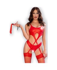 CHILIROSE - CR 4625 ENSEMBLE QUATRE PIÈCES SANS CROTCHLESS NOIR S