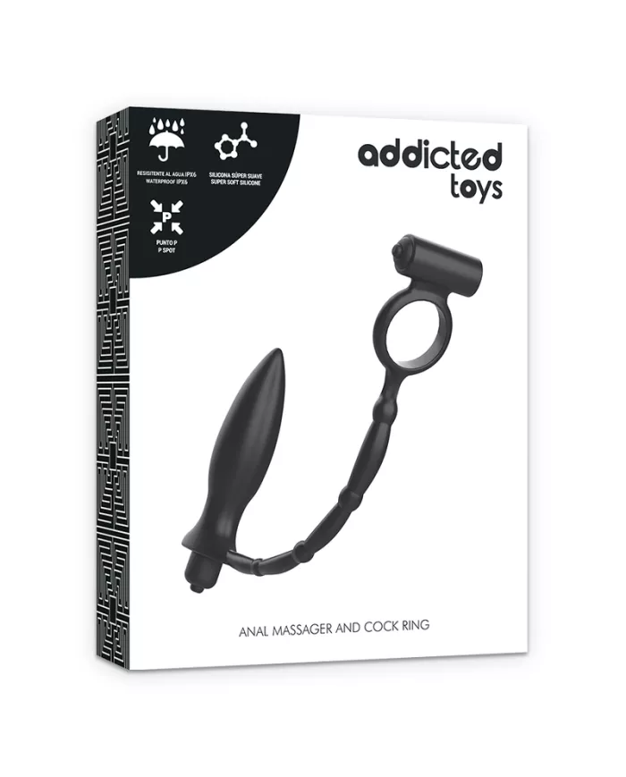 ADDICTED TOYS - PLUG ANAL AVEC ANNEAU VIBRANT