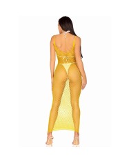 LEG AVENUE - ROBE LONGUE FILET FUCHSIA TAILLE UNIQUE