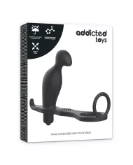 ADDICTED TOYS - PLUG ANAL AVEC ANNEAU EN SILICONE NOIR 12 CM