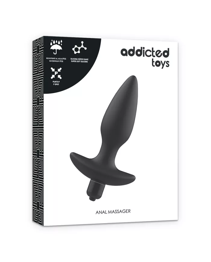 ADDICTED TOYS - MASSAGER PLUG ANAL AVEC VIBRATION NOIR